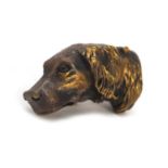 Novelty brass vesta in the form of a dog's head, 5cm high : For Further Condition Reports Please