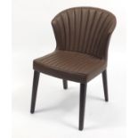 Martin Ballendat for Allermuir, Cardita CDR03 chair with brown leather upholstery, 84cm high : For