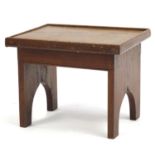 Oak stool, 31.5cm H x 40cm W x 31.5cm D : For Further Condition Reports Please Visit Our Website,