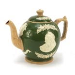 Victorian Copeland diamond jubilee teapot retailed by T Goode & Co, 16.5cm high : For Further