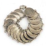 American 1 cent coin bracelet, 18.5cm in length : For Further Condition Reports Please Visit Our