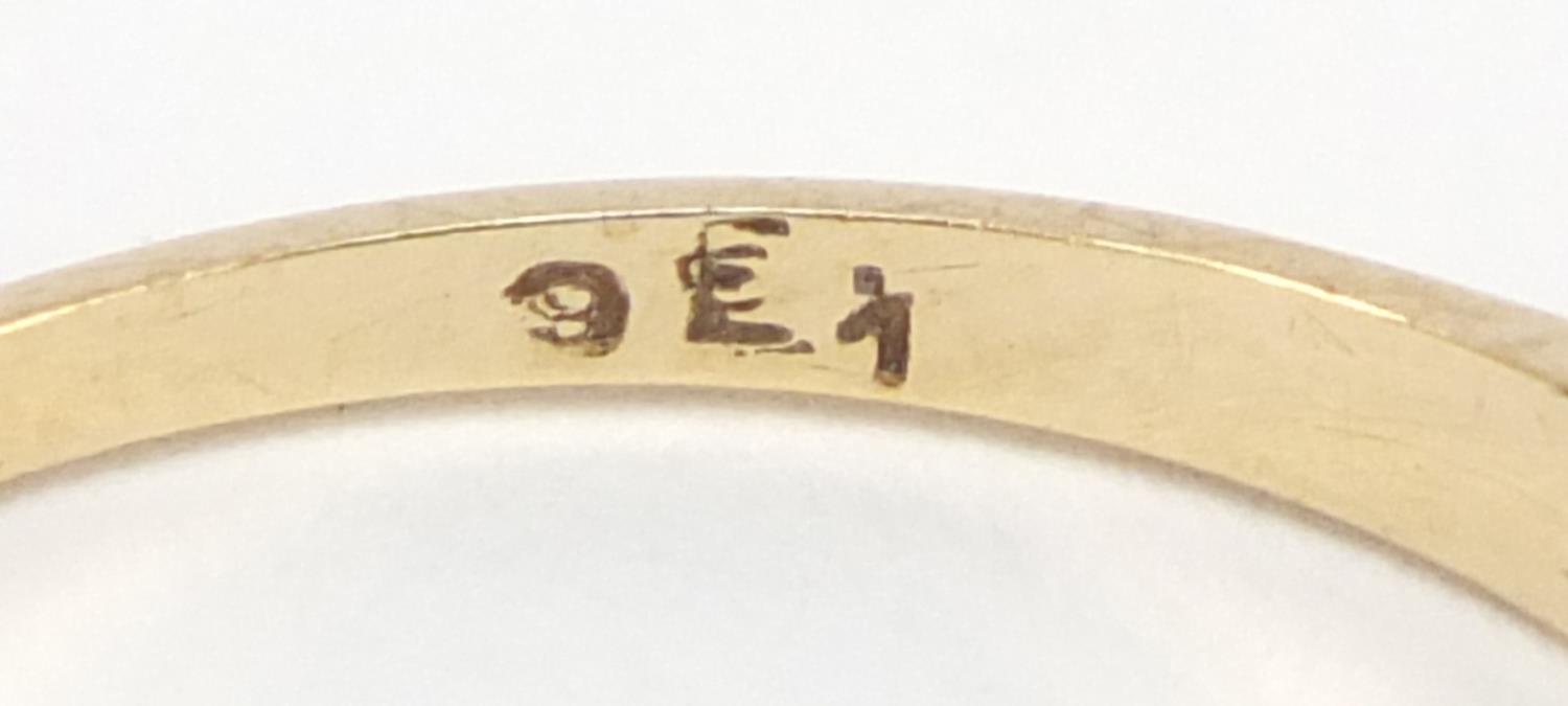Unmarked gold diamond half eternity ring, size O, 1.6g : For Further Condition Reports Please - Image 5 of 5