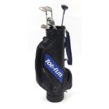 Eight golf clubs with Top Flite bag : For Further Condition Reports Please Visit Our Website,