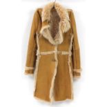 Heitorn leather and fur coat, 100cm in length : For Further Condition Reports Please Visit Our