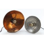 Two vintage industrial spotlights including Winfield, the largest 33cm high : For Further