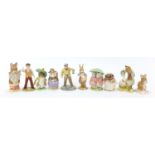 Ten Beswick Beatrix Potter figures comprising The Tailor of Gloucester, Mr McGregor, Farmer