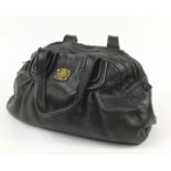 Ladies Jimmy Choo black leather handbag, 44cm wide : For Further Condition Reports Please Visit