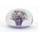 19th century Baccarat Millefiori close pack glass paperweight, approximately 8.1cm in diameter : For