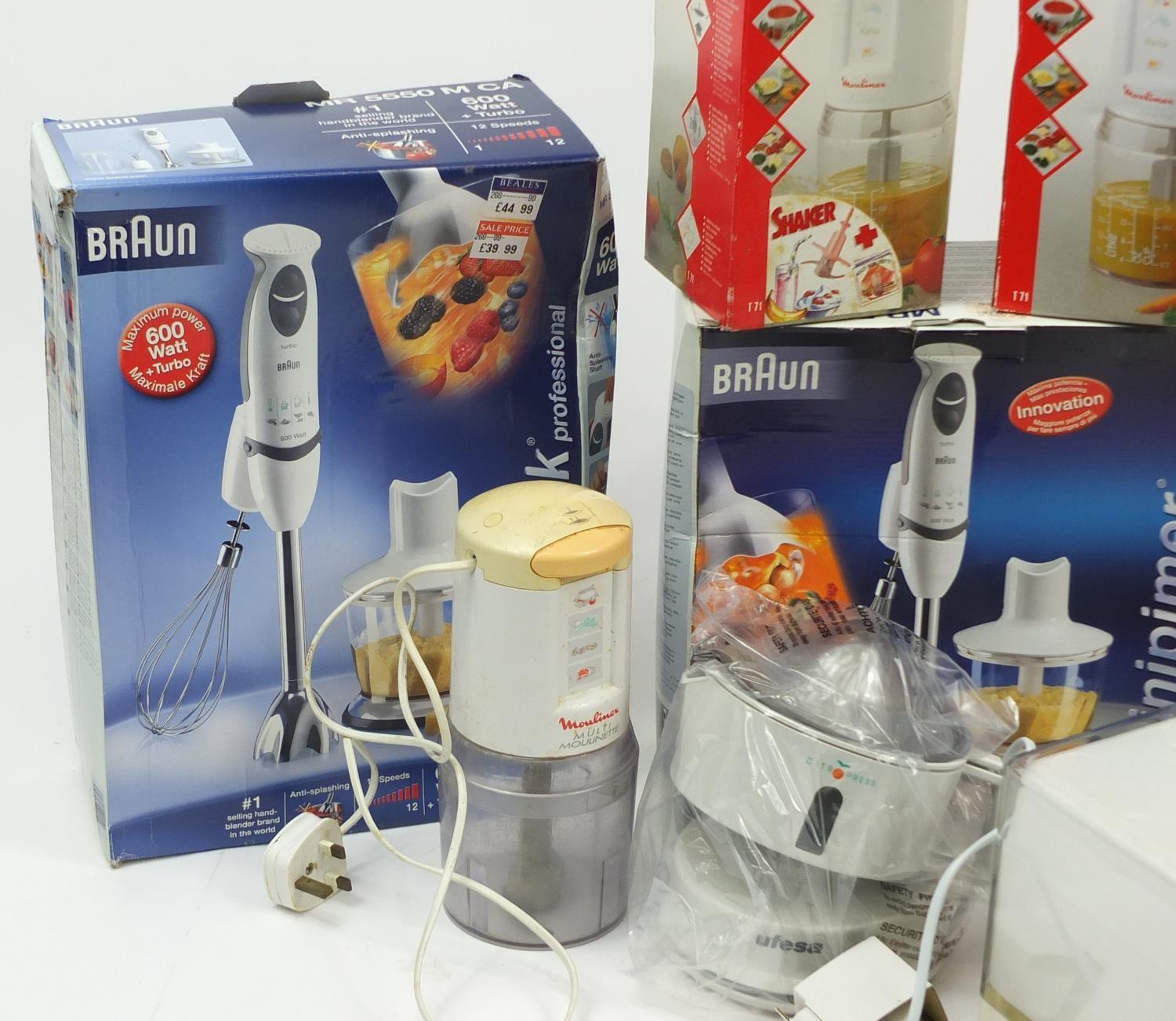 As new kitchen electricals including Magimix Compact 2100 and Braun Multiquick blender/whisk : For - Image 2 of 5