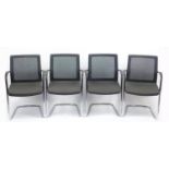 Four Orangebox WD-CAS cantilever stacking arm chairs, each 90cm high, each retail at ?338.00 : For