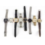 Vintage wristwatches including Roamer Popular, Timex, Seiko, Cassio and Michel Vallay : For