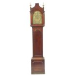 18th century mahogany pagoda topped long case clock with eight day five pillar movement striking