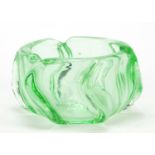 Parker Pen aqua green glass dish, 13.5cm in diameter : For Further Condition Reports Please Visit