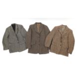 Three gentlemen's Harris tweed jackets : For Further Condition Reports Please Visit Our Website,