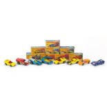Eight vintage Matchbox Superfast die cast vehicles comprising numbers 26, 37, 42, 44, 58, 58, 61 and