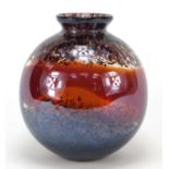 Monart style iridescent Art Glass vase, 16cm high : For Further Condition Reports Please Visit Our