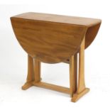 Ercol Windsor elm gateleg table, 71cm H x 110cm W (extended) x 84cm D : For Further Condition