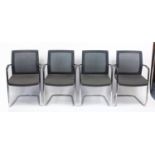 Four Orangebox WD-CAS cantilever stacking arm chairs, each 90cm high, each retail at ?338.00 : For