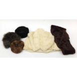 Group of fur hats and stoles : For Further Condition Reports Please Visit Our Website, Updated