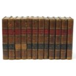 Twelve Biographie Universelle 19th century leather bound hardback books : For Further Condition