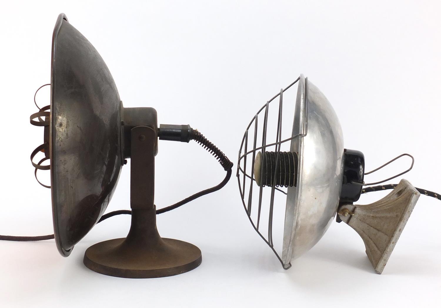 Two vintage industrial spotlights including Winfield, the largest 33cm high : For Further - Image 2 of 8