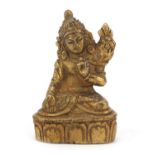 Chino-Tibetan gilt bronze figure of Buddha, 6cm high : For Further Condition Reports Please Visit