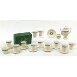 Wedgwood Stratford teaware including coffee pot and cups with saucers, the coffee pot 19cm high :