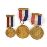 Three coronation medallions