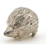 Novelty miniature silver model of a hedgehog, London 1990, 2.2cm in length, 26.2g : For Further