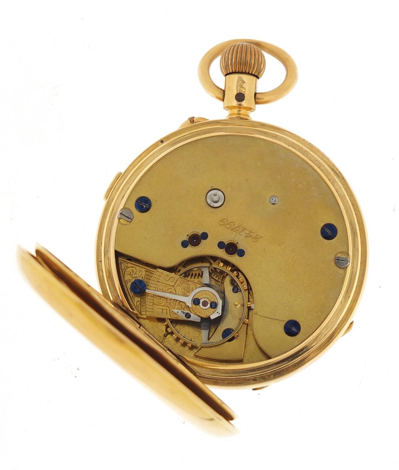 Gentlemen's 18ct gold open face chronograph pocket watch, the movement numbered 241799, 50.5mm in - Image 4 of 6