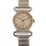Vintage Longines wristwatch with subsidiary dial inscribed Arthur Saunders London, 26mm in