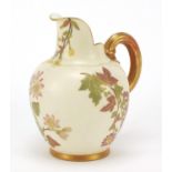 Royal Worcester blush ivory vase decorated with flowers, numbered 1094, 14cm high : For Further