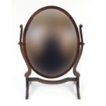 Mahogany swing mirror, 60cm high : For Further Condition Reports Please Visit Our Website, Updated