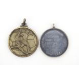 George V silver football medal and one other, the silver example inscribed Expeditionary Force and