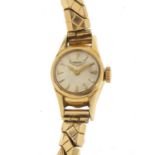 Ladies gold plated Longines wristwatch, 15mm in diameter : For Further Condition Reports Please