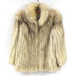 Norwegian blue fox fur jacket, 70cm in length : For Further Condition Reports Please Visit Our