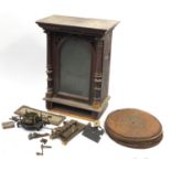 Victorian floor standing walunt penny in the slot clockwork Polyphon for restoration with twenty-