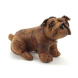 Leather style model of a Bulldog, 42cm in length : For Further Condition Reports Please Visit Our