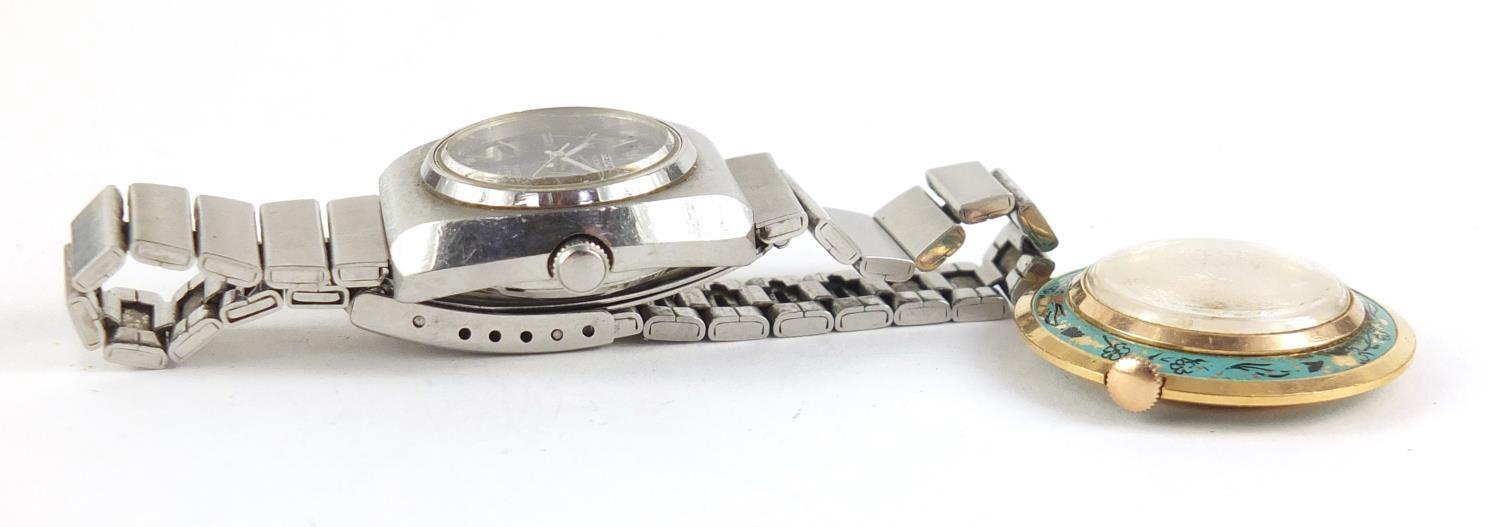 Four vintage wristwatches including Seiko 5 Automatic, Federal and Oris : For Further Condition - Image 5 of 9