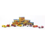 Eight vintage Matchbox Superfast die cast vehicles comprising numbers 1, 6, 15, 18, 19, 24, 27 and