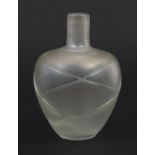 Kosta Boda iridescent frosted art glass vase numbered 78045, 11.5cm high : For Further Condition