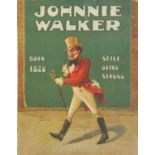 Vintage Johnnie Walker advertising board, 58cm x 45.5cm : For Further Condition Reports Please Visit