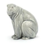 Minton pottery polar bear having a grey glaze, 14cm high : For Further Condition Reports Please