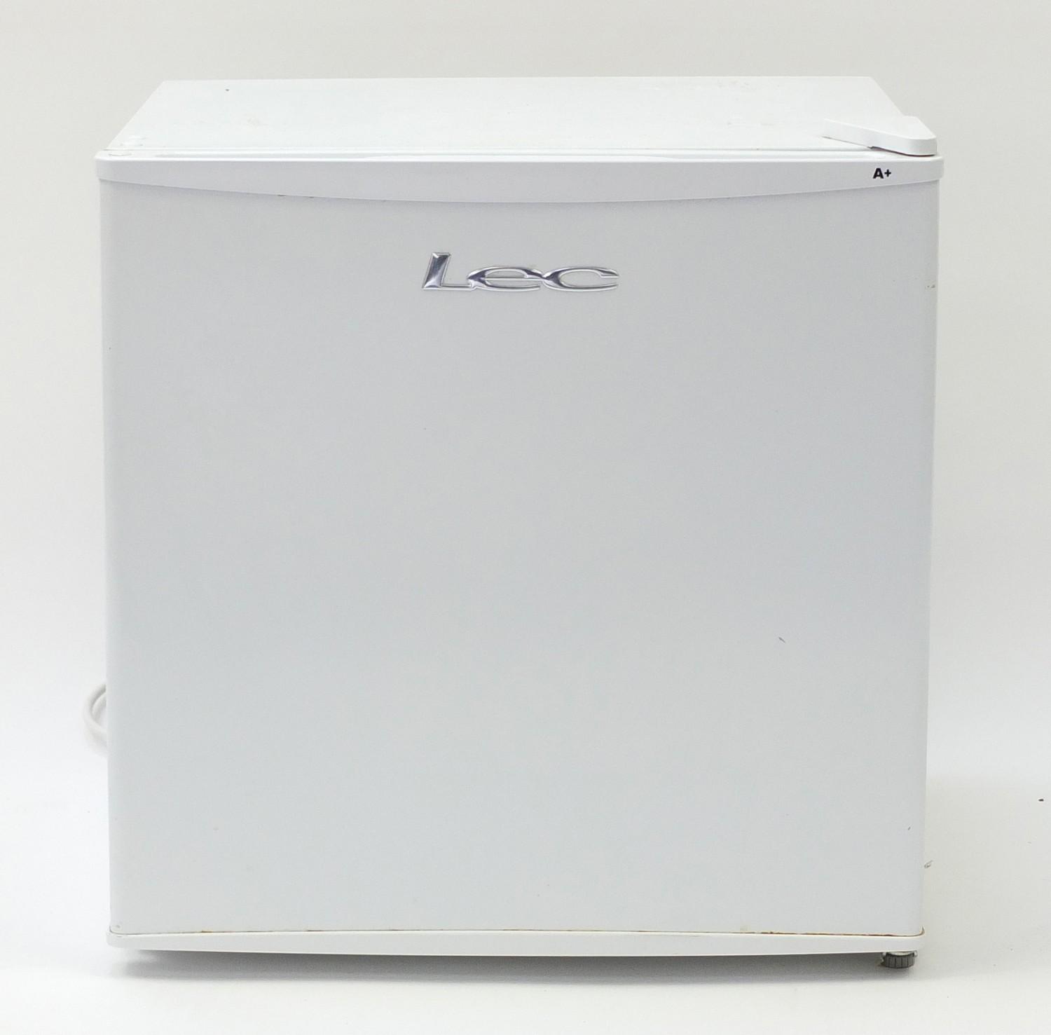 LEC counter top fridge, 48cm H x 48cm W x 45cm D : For Further Condition Reports Please Visit Our
