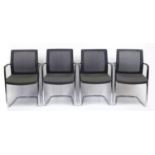 Four Orangebox WD-CAS cantilever stacking arm chairs, 90cm high, each retail at ?338.00 : For