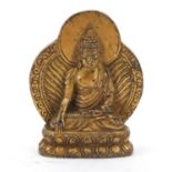 Chino-Tibetan gilt bronze figure of Buddha, 7cm high : For Further Condition Reports Please Visit