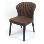 Martin Ballendat for Allermuir, Cardita CDR03 chair with brown leather upholstery, 84cm high : For