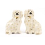 Pair of Beswick seated Spaniels, each 14cm high : For Further Condition Reports Please Visit Our