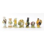 Seven Beswick and Royal Albert Beatrix Potter figures comprising Susan Little Black Rabbit, Sally
