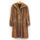 Ladies brown fur coat, 105cm in length : For Further Condition Reports Please Visit Our Website,